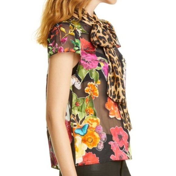 Alice + Olivia Jeannie Bow Cap Sleeve Butterfly - Picture 4 of 11